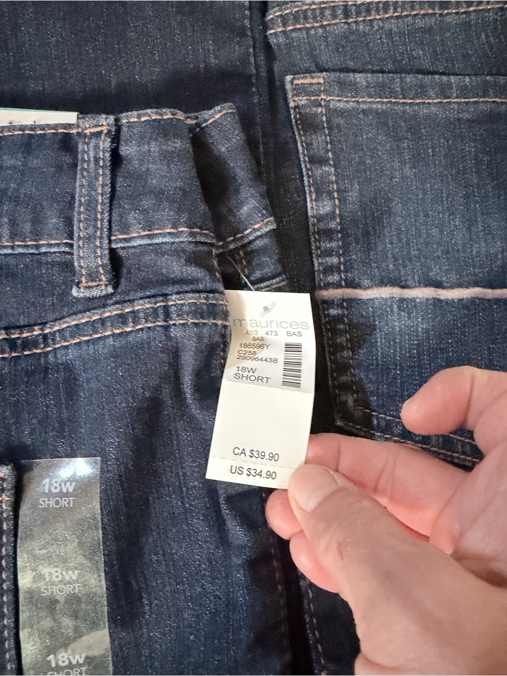 Women's Skinny Jeans in Dark Blue Stretch Denim - Picture 4 of 4